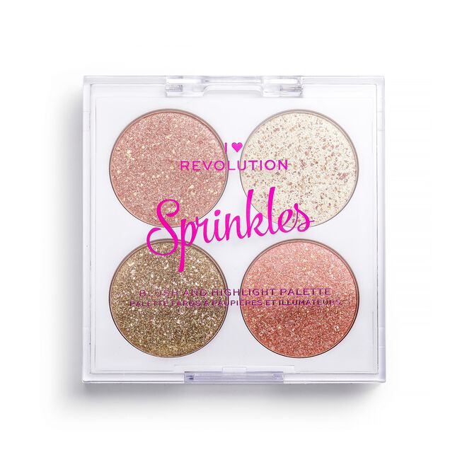 Revolution Blush & Sprinkles Blush & Highlight Palette - Confetti Cookie